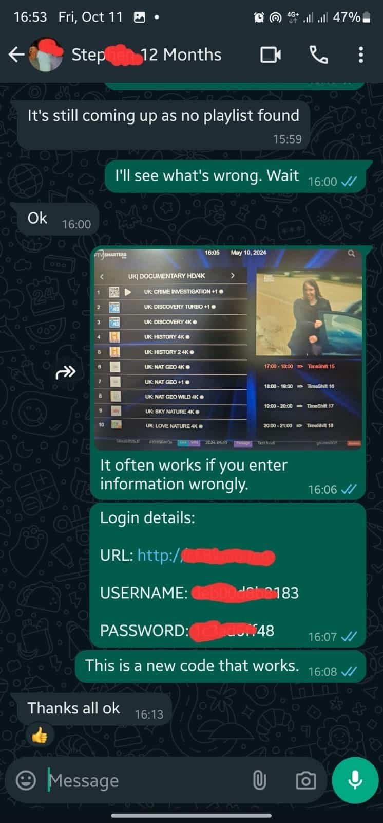 screen shot whatsapp client