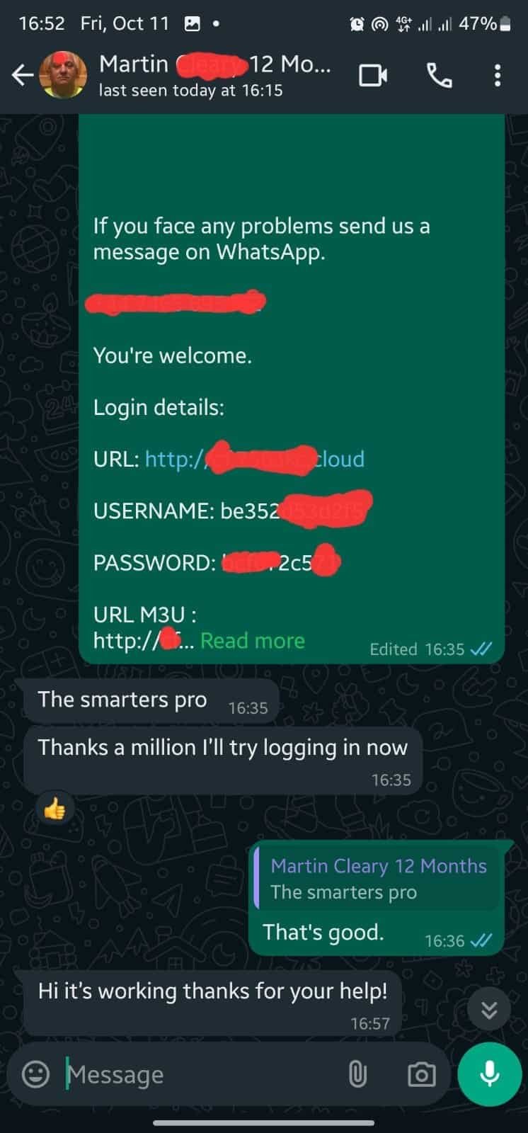 screen shot whatsapp client